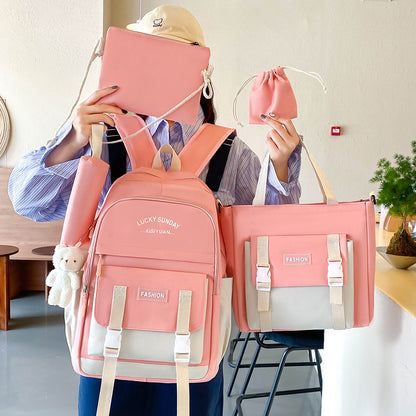 Ensemble-de-sacs-dos-Kawai-pour-adolescents-5Pcs-YISIYUAN-V2-Rose-محفظة-5-قطع-كاواي-للبنات.png