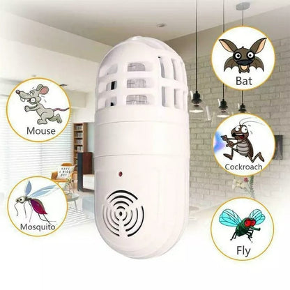 Répulsif antiparasitaire ultrasonique 2en1 et zapper d'insectes piège à lampe électrique