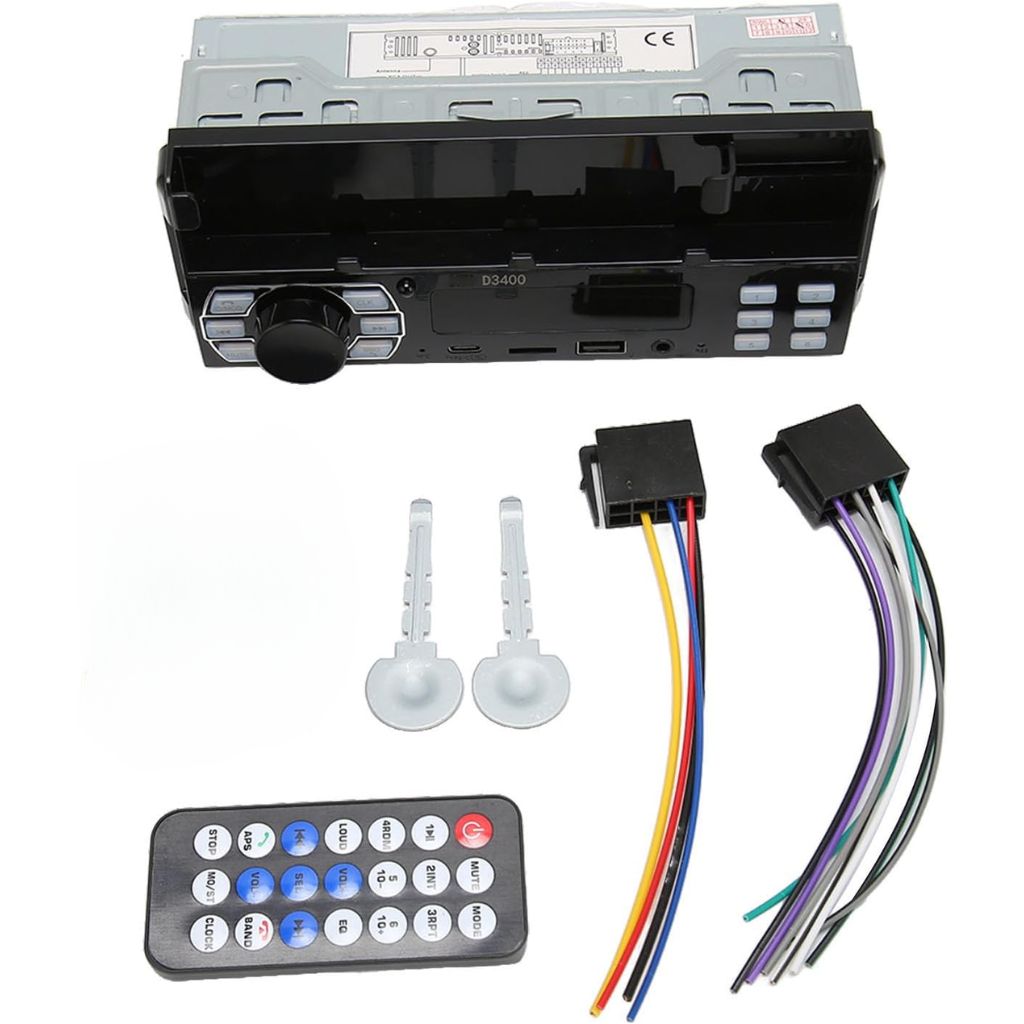 Autoradio Bluetooth Simple DIN avec Support Téléphone – راديو سيارة بلوتوث بسيط مع حامل هاتف
