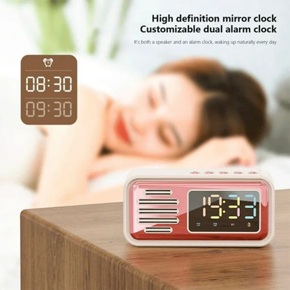Réveil Bluetooth Rétro avec Haut-Parleur et Fonction IPX5 – ساعة منبه بلوتوث مع مكبر صوت