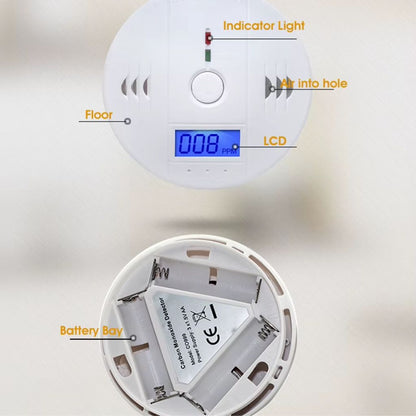 Alarme de monoxyde de carbone avec écran LCD - جهاز إنذار أول أكسيد الكربون