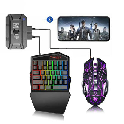 Mix Pro Clavier Souris 4en1 Pour smartphone Gaming PUBG-Fortnite