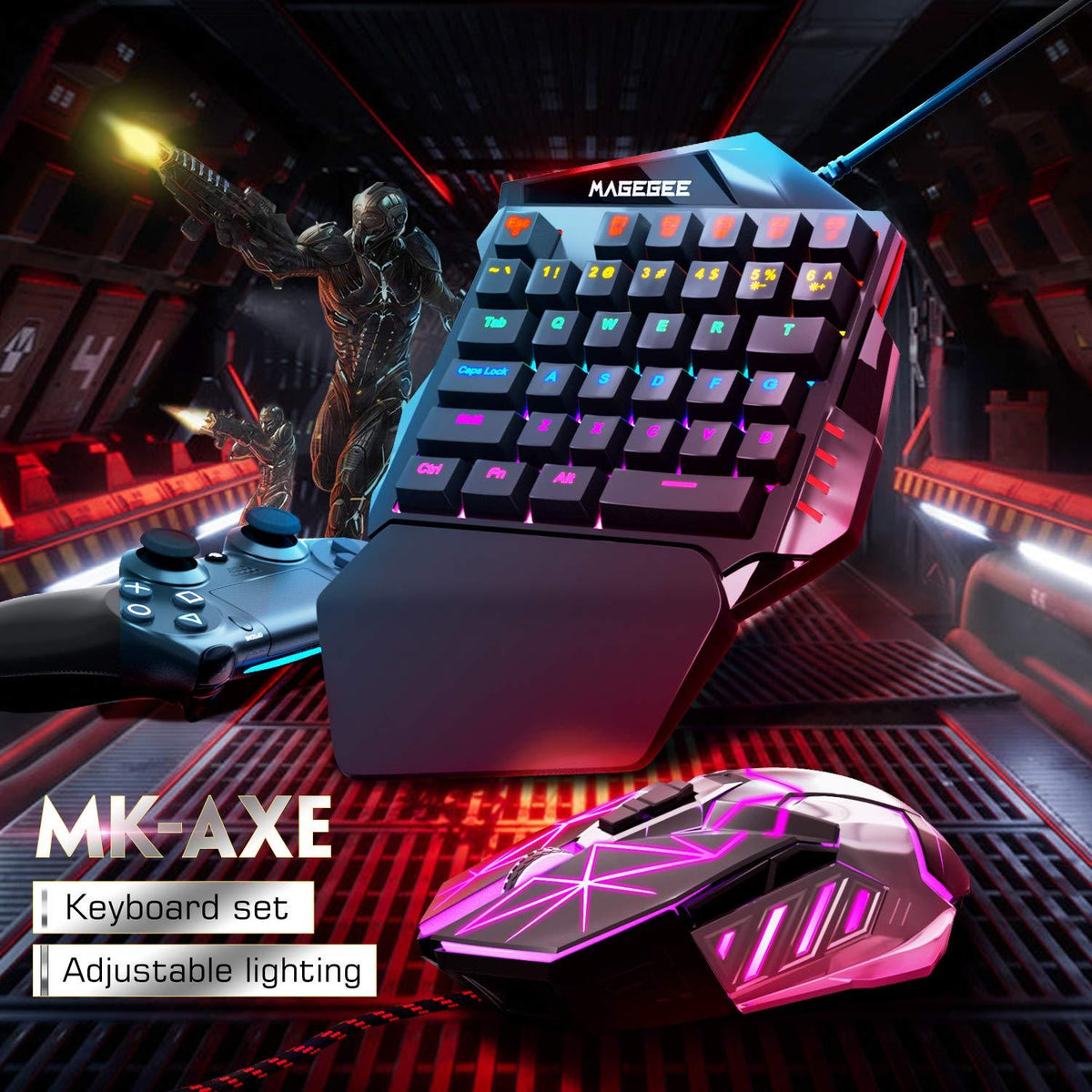 Mix Pro Clavier Souris 4en1 Pour smartphone Gaming PUBG-Fortnite
