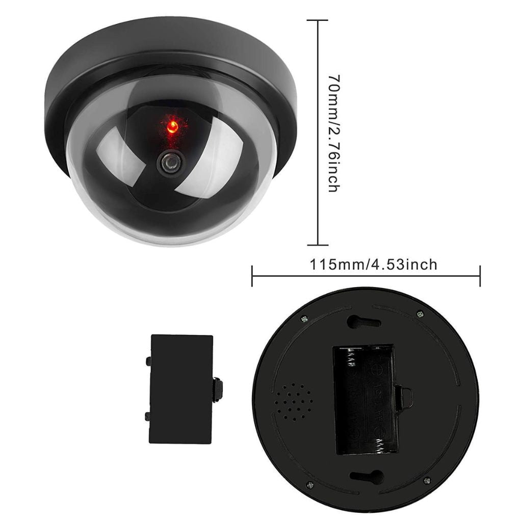 Caméra Factice de Surveillance Dôme avec LED Clignotante – كاميرا مراقبة وهمية مع ضوء
