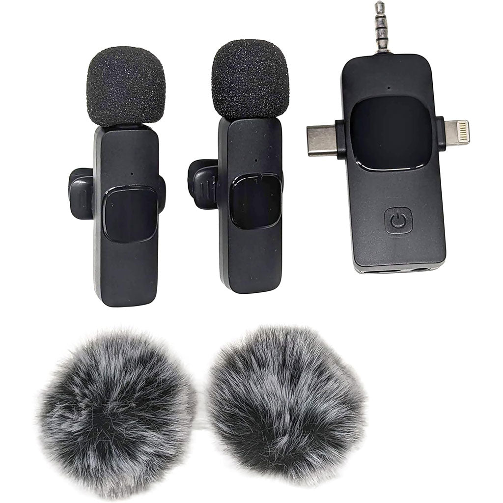 Microphone cravate sans fil 3 en 1 Plug and Play avec puce de réduction du bruit – ميكروفون لاسلكي