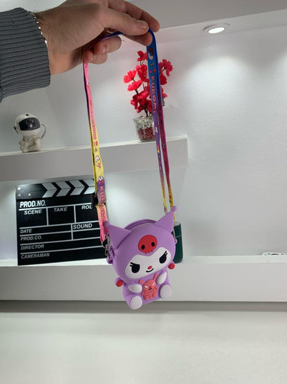 Mini Sac à Bandoulière Kuromi – Accessoire Kawaii pour Enfants et Fans de Manga