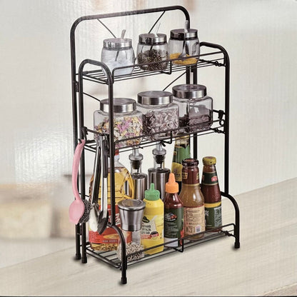 Étagère de Rangement à 3 Niveaux 59x19x35cm – وحدة رفوف تخزين بثلاث طبقات