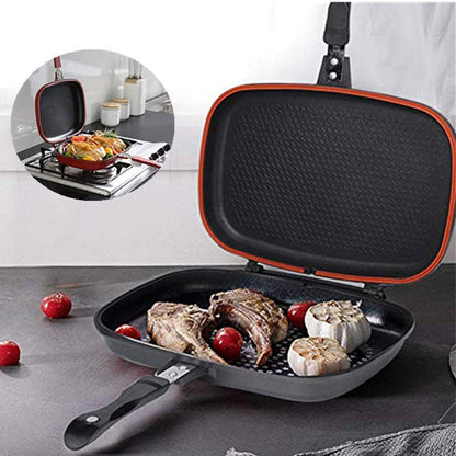 Poêle Daisini double faces double grill 36CM