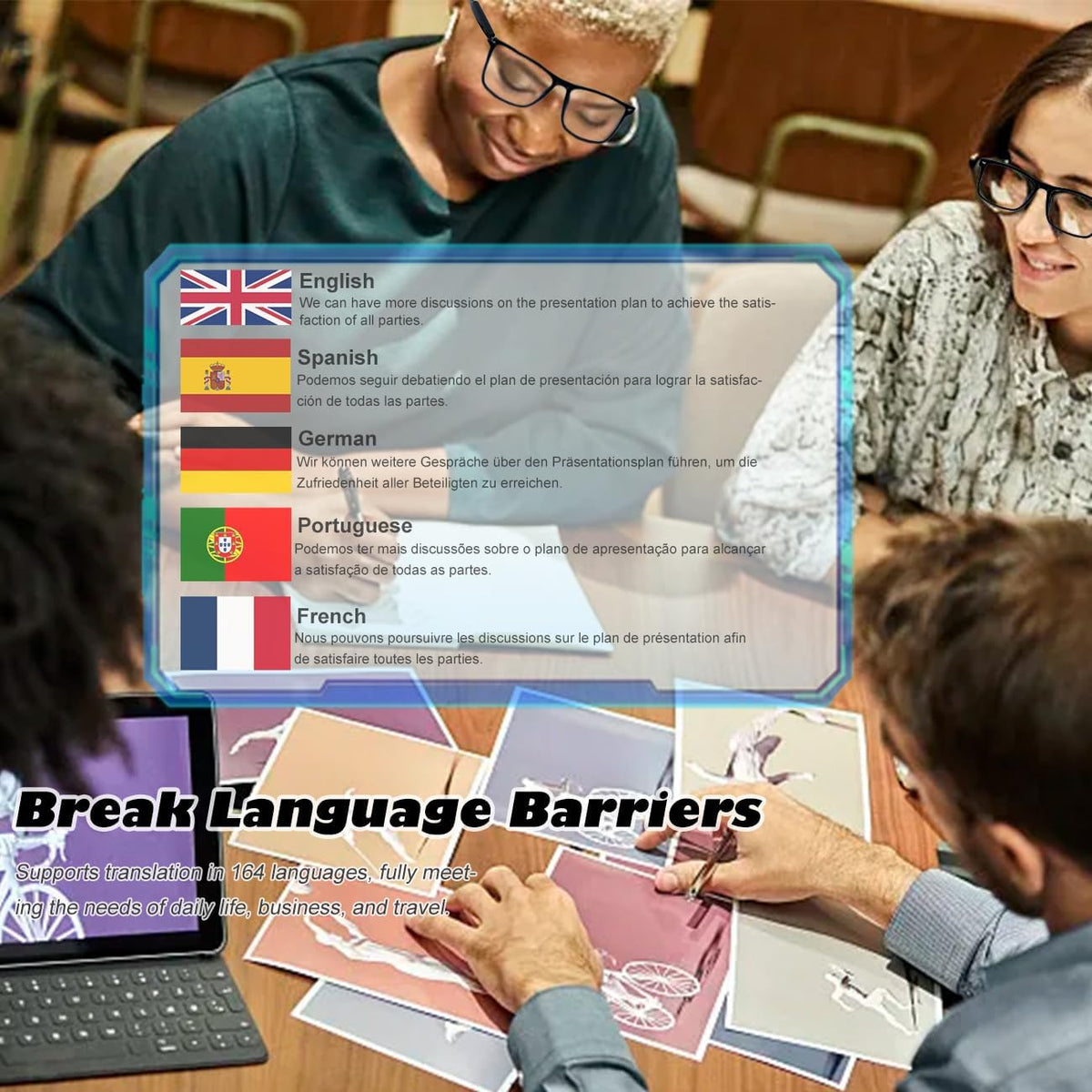 Lunettes Connectées GS03 de Traduction IA et Audio Open-Ear Bluetooth 5.4 - نظارات المترجم الذكية بالذكاء الاصطناعي