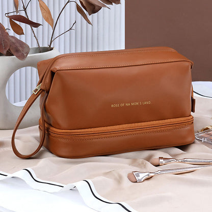 Trousse Maquillage et Pinceaux Imperméable à Double Couche