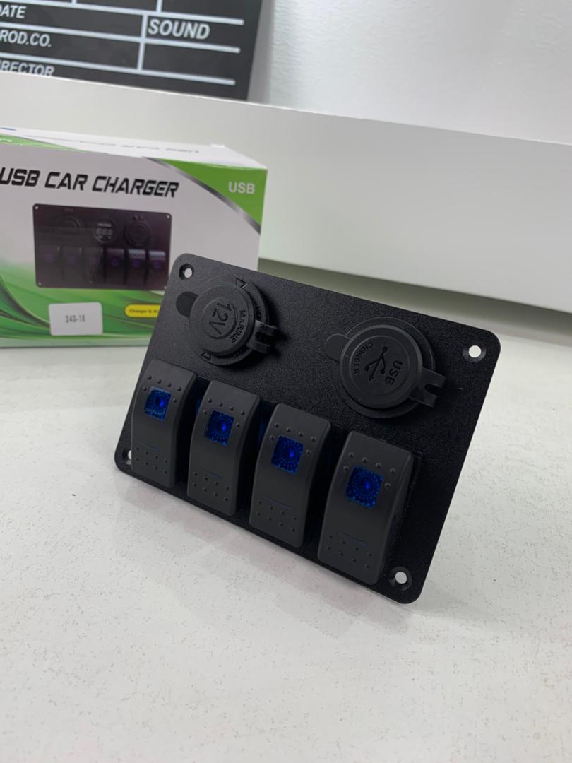 Panneau de commande 12-24V à 4 Interrupteur – لوحة تحكم