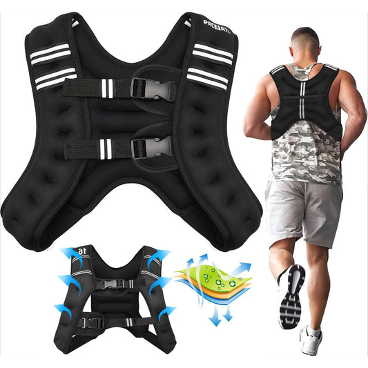 Gilet lesté d’entrainement 5KG réglable avec bretelles élargies – صدرية تدريبات للمحترفين