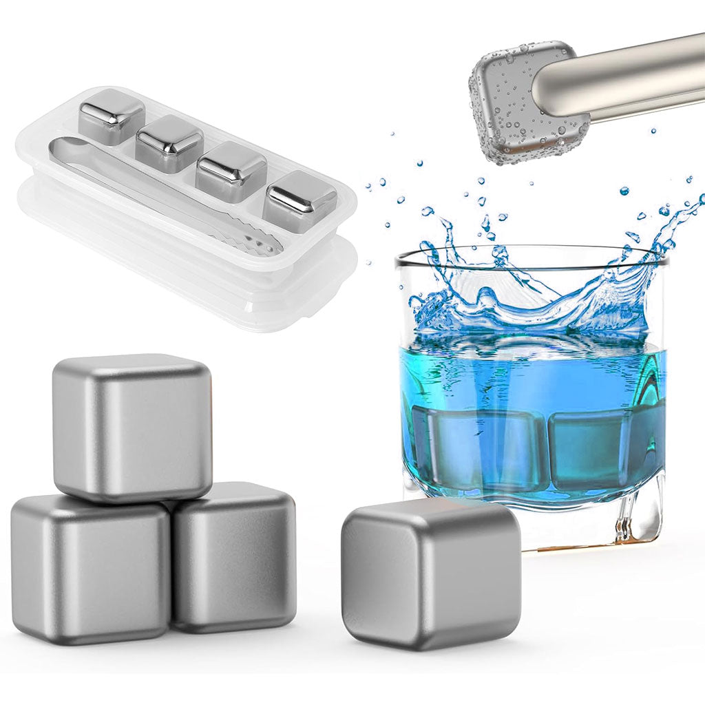 Pierres de glaçons réutilisables en acier inoxydable pour votre boisson – مكعبات الثلج للتبريد لمدة طويلة