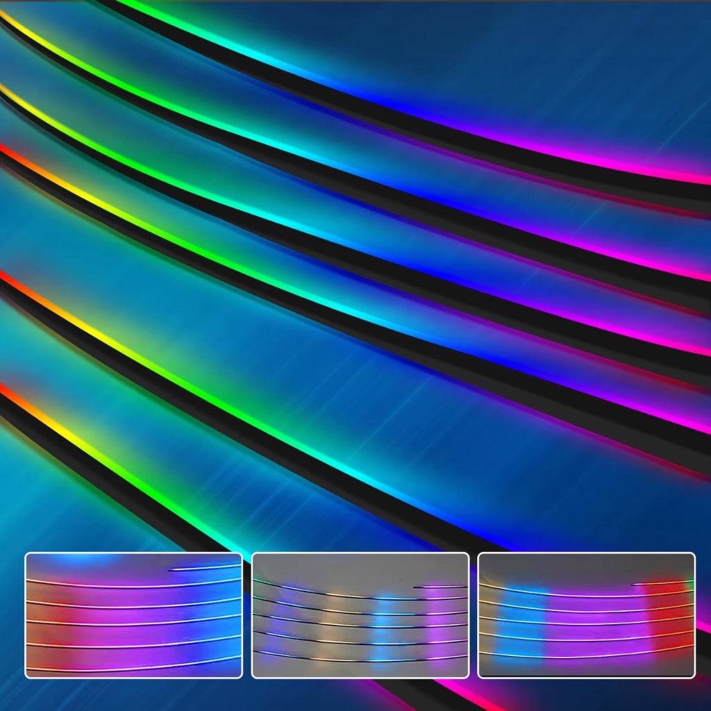 Kit d'Éclairage d'Ambiance LED RGBIC Acrylic pour Voiture - إضاءة محيطية أكريليك للسيارات مع تحكم ذكي