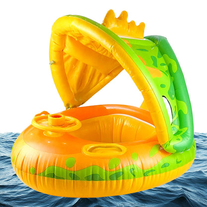 Bouée de natation gonflable pour bébé avec toit et Claxone – عوامة أطفال مع مظلة
