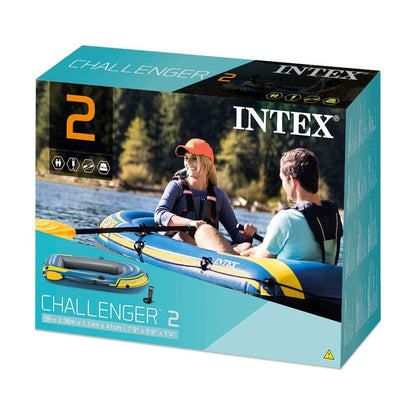 Bateau Gonflables Challenger 2 avec Deux Rames et Pompe Intex 68367NP – قارب كبير مع مجاديف ومضخة