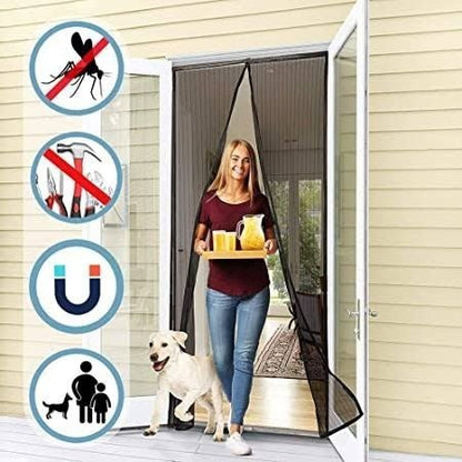 Moustiquaire rideau pour porte avec fermeture magnétique 100x190 cm