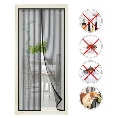 Moustiquaire rideau pour porte avec fermeture magnétique 100x190 cm