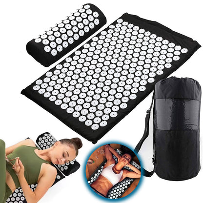 Coussin et Tapis Massage en Polymère d’acupression avec Sac de Rangement – بساط تدليك مع وسادة وحقيبة متنقلة