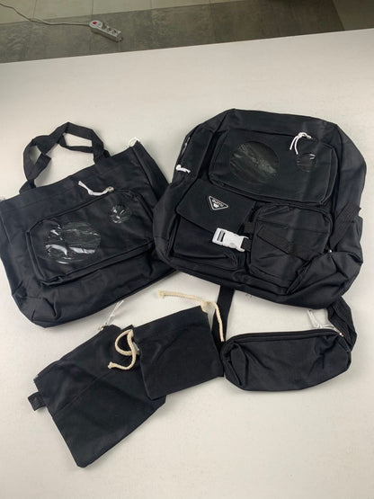 Ensemble de sacs d’école Kawai pour adolescents 5Pcs Guiyu V2 Noir – محفظة 5 قطع كاواي أسود