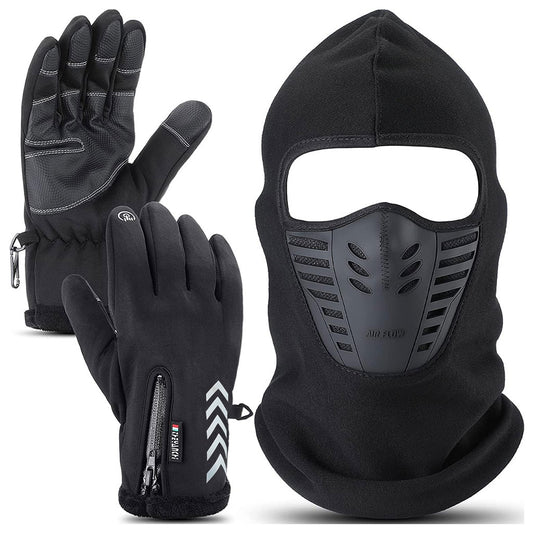 Pack Cagoule d’hiver Excefore avec gants thermiques pour écran tactile – طقم قناع وجه مع قفازات شتوية