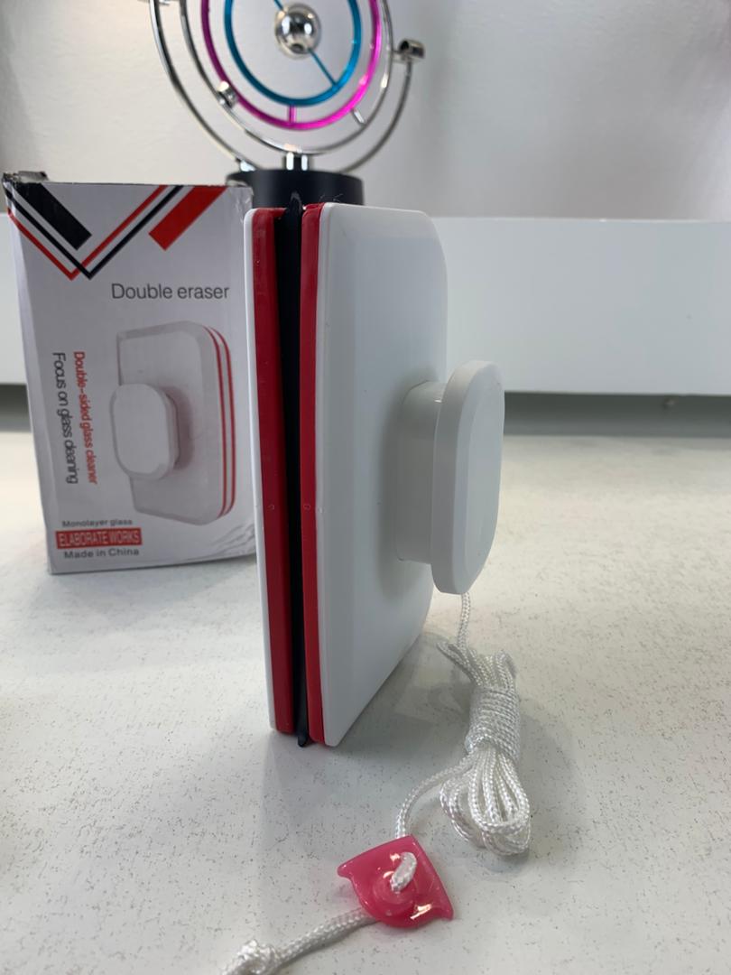Nettoyeur de Vitres Magnétique Double Face avec Corde Antichute – ممسحة زجاج مغناطسية