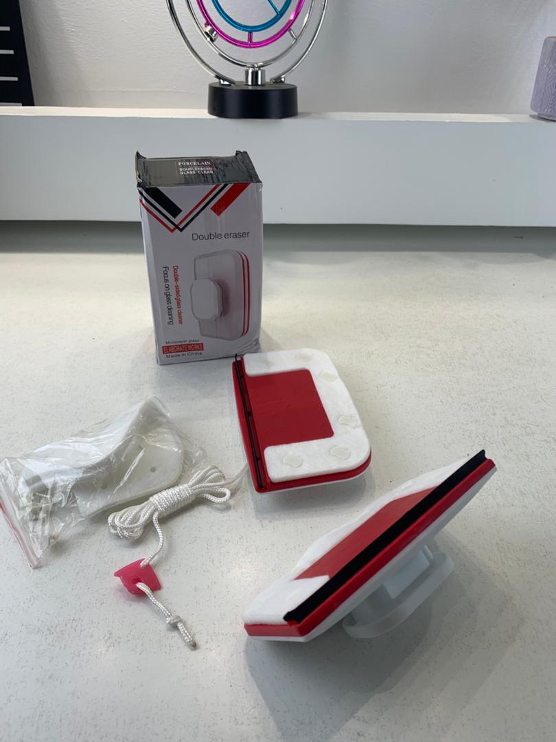 Nettoyeur de Vitres Magnétique Double Face avec Corde Antichute – ممسحة زجاج مغناطسية