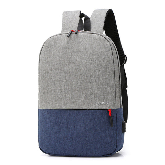 Sac à dos Bicolore Style Coréen Unisexe 127772-2 Bleu – محفظة ظهر للكبار أزرق