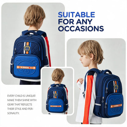 Sac à Dos Scolaire Style Kawaii Grand Volume Tissu Imperméable Bleu SACKDS18B - حقيبة مدرسية بتصميم كاوايي