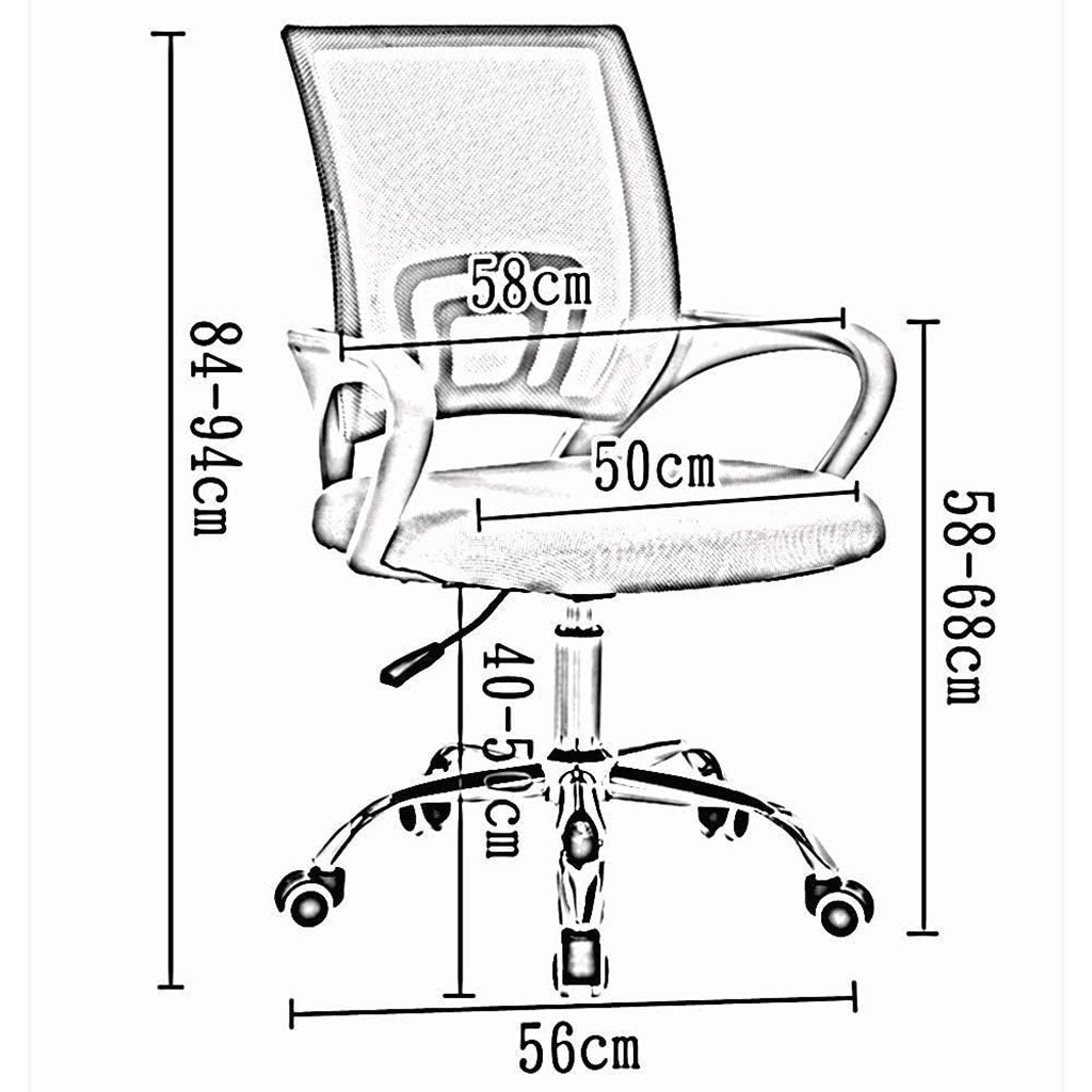 Chaise de Bureau Ergonomique avec Support Lombaire Rouge – كرسي مكتب مريح مع دعامة للظهر