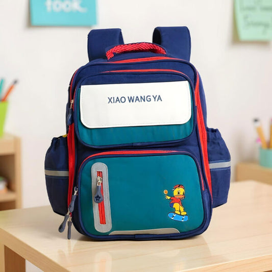 Sac à Dos Scolaire Orthopédique pour Enfants Xiao Wang Ya Bleu et Vert – محفظة مدرسية للأطفال أزرق وأخضر