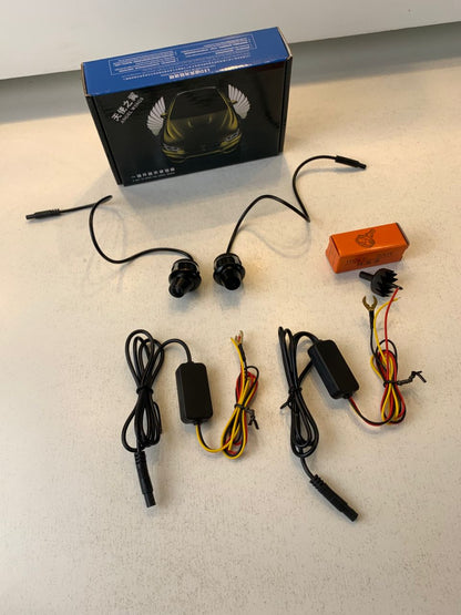 Projecteur LED en forme d’ailes d’ange pour rétroviseur latéral de voiture – أضواء خارجية للسيارة على شكل أجنحة