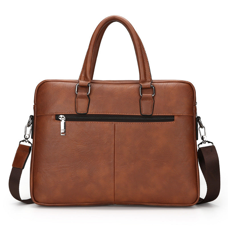 Cartable Homme en Simili Cuir Design Élégant Jeep Marron – حقيبة جلدية لون بني
