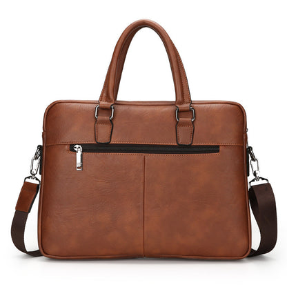 Cartable Homme en Simili Cuir Design Élégant Jeep Marron – حقيبة جلدية لون بني