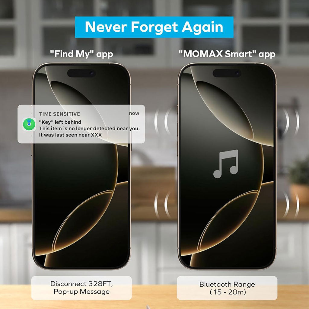 MOMAX Smart Tag Tracker Fonctionne avec l’application Apple Find My – جهاز تعقب ذكي