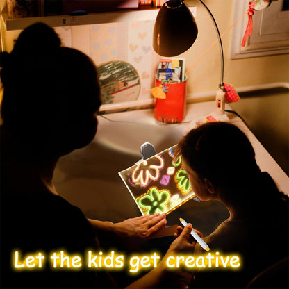 Tableau à Dessin LED coloré avec 4 stylos 30x20cm – لوحة مضيئة للرسم والتلوين