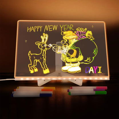 Tableau à Dessin LED coloré avec 4 stylos 30x20cm – لوحة مضيئة للرسم والتلوين