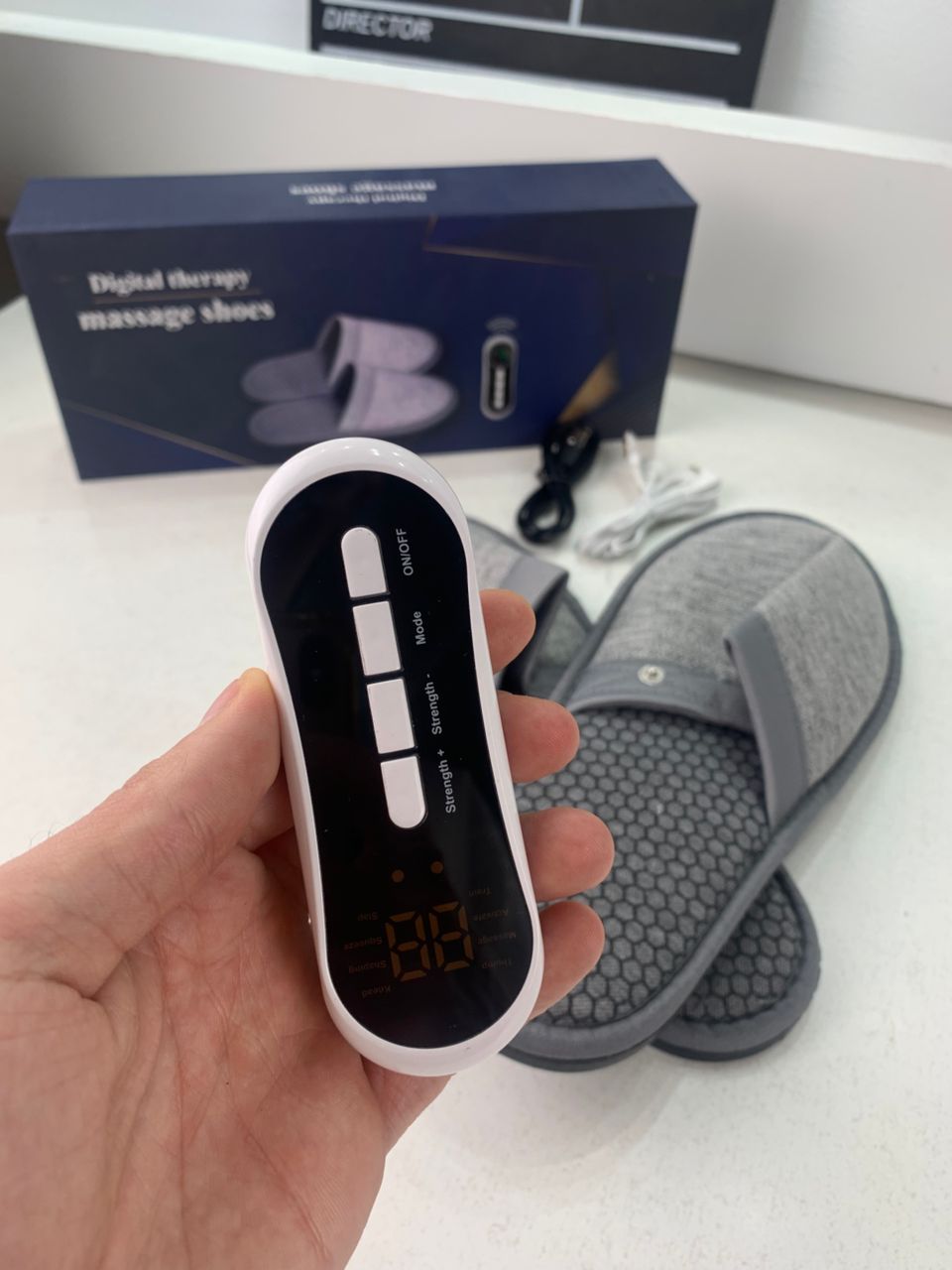 Pantoufles de massage USB pour thérapie électrique à impulsions