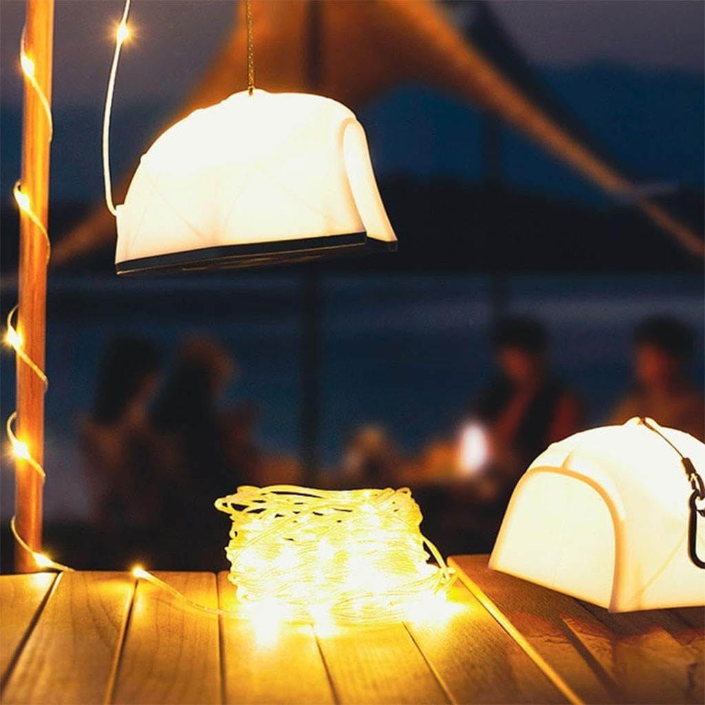 Guirlande lumineuse LED en forme de tente portable rechargeable pour camping – مصباح تخييم على شكل خيمة
