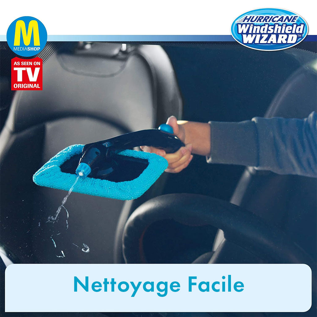 Hurricane Nettoyant pour Vitres en Microfibre avec Spray – منظف زجاج مع أداة رش