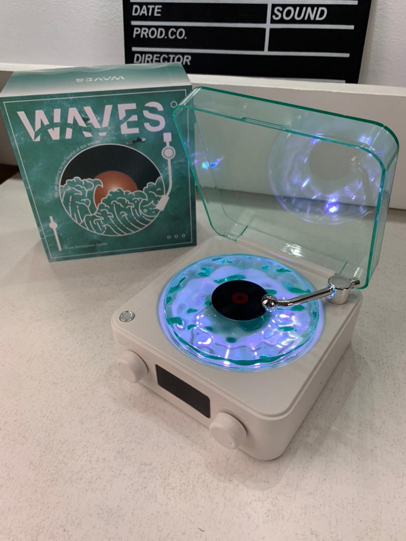 Lecteur Vinyle Sans Fil Bluetooth avec Effet Lumineux RVB – مكبر صوت بلوتوث