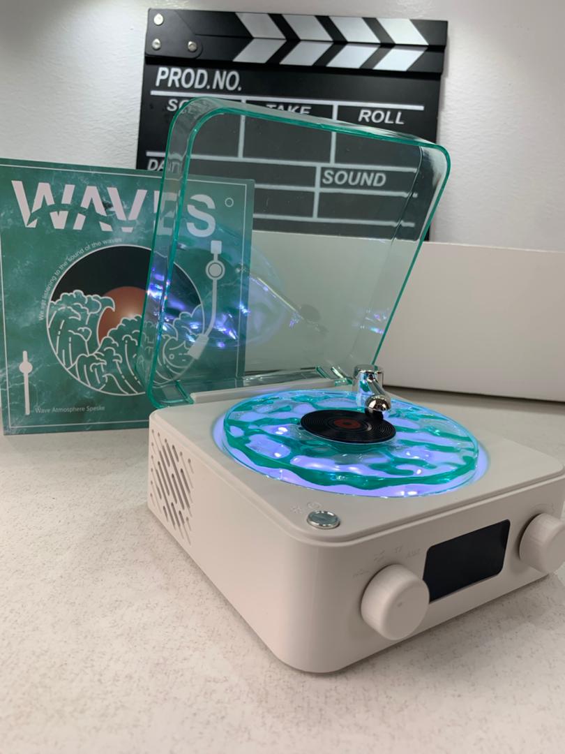 Lecteur Vinyle Sans Fil Bluetooth avec Effet Lumineux RVB – مكبر صوت بلوتوث