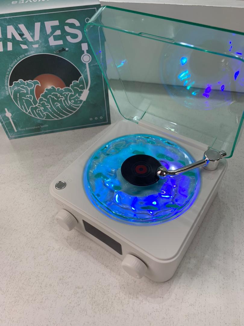 Lecteur Vinyle Sans Fil Bluetooth avec Effet Lumineux RVB – مكبر صوت بلوتوث