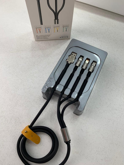 Câble de charge Rapide 3en1 Câble USB de 1.2 m avec 3 connecteurs 100W – كابل شحن سريع