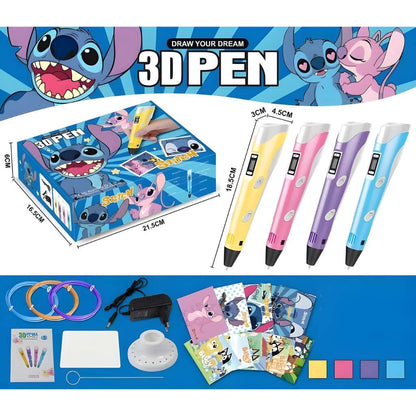 Stylo 3D Graffiti pour Enfants avec Recharges de Filament – قلم رسم ثلاثي الأبعاد للأطفال