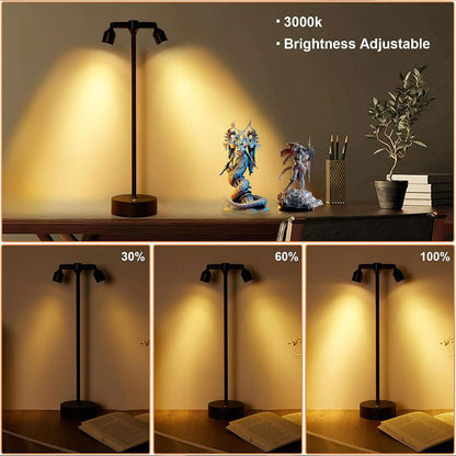 Lampe de bureau LED rétro à double tête rotative à 360 degré – مصباح مكتب بعدة أوضاع إضاءة