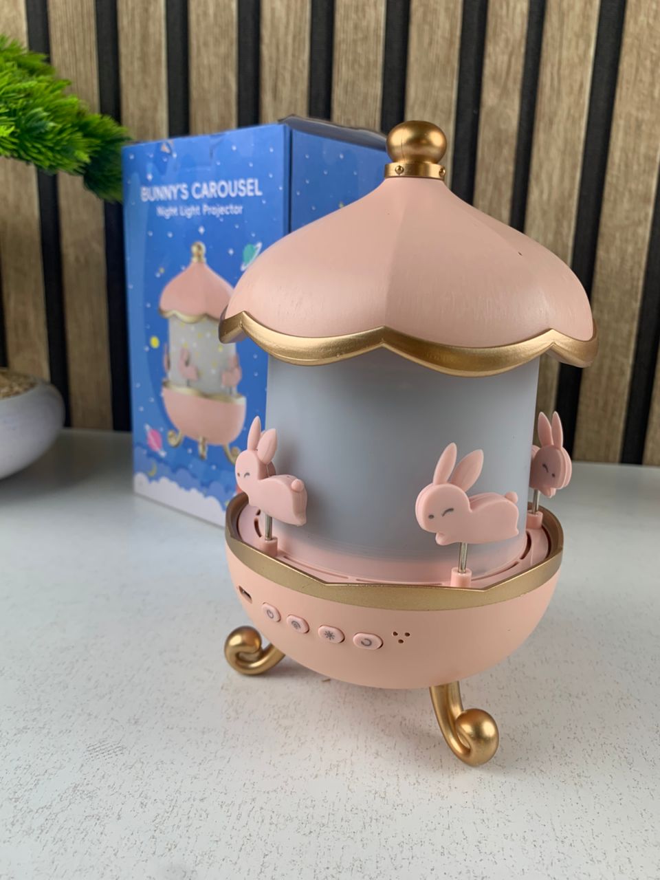 Projecteur ciel étoilé lapins rotation à 360° pour chambre d’enfants – جهاز تنويم الأطفال برسومات ملونة