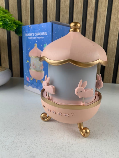Projecteur ciel étoilé lapins rotation à 360° pour chambre d’enfants – جهاز تنويم الأطفال برسومات ملونة