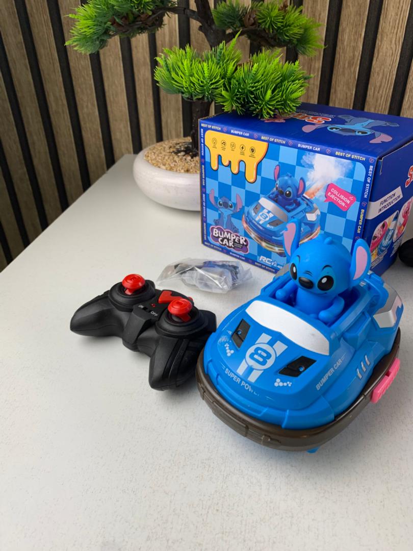Voiture Télécommandée Stitch Bumper Car Rechargeable 2Pcs pour Enfants – لعبة سيارات اللاسلكية للأطفال ستيتش
