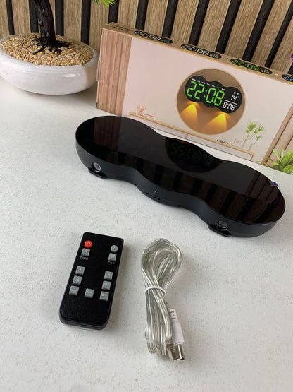 Horloge murale numérique à LED avec télécommande YX-2808 – ساعة حائط مع إضاءة مدمجة